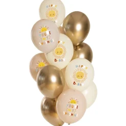 NEU Premium-Latex-Luftballons Birthday Sunshine, 33cm, 12 Stk.