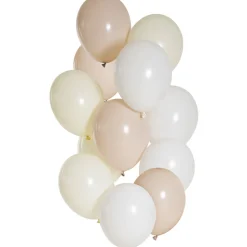 NEU Premium-Latex-Luftballons Gelb-Weiß-Peach, 33cm, 12 Stk.