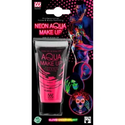 NEU Profi-Aqua-Schminke Neon auf Wasserbasis, leuchtet unter UV-Licht, 30 ml, Pink