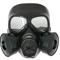 NEU PVC-Gasmaske, schwarz, größenverstellbar