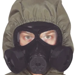 NEU PVC-Gasmaske, schwarz, größenverstellbar