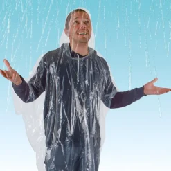 NEU Regenponcho, transparent aus Kunststoff, für Erwachsene