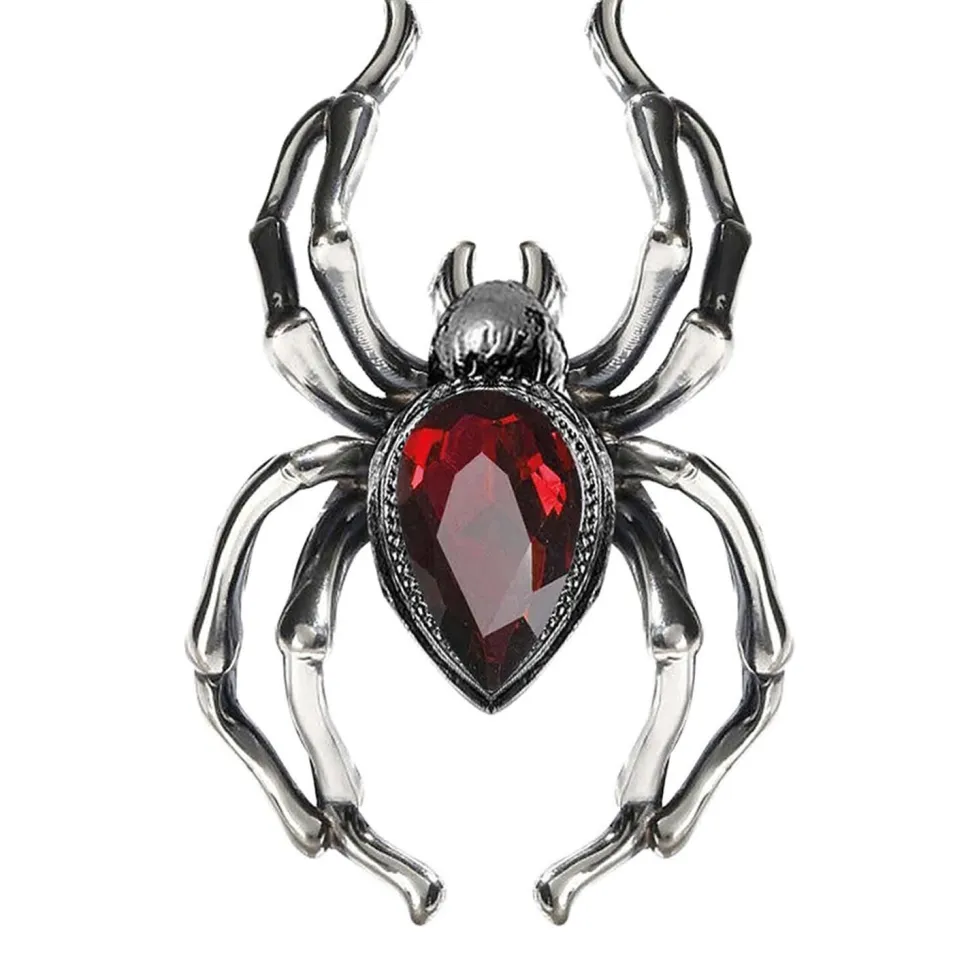 NEU Ring Spinne mit Rubin