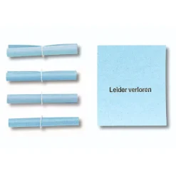 NEU Röllchenlose Tombola, Nieten, blau, 100 Stück