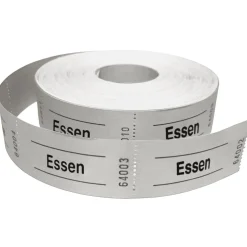 NEU Rollen-Gutscheine / Wertmarken Aufdruck Essen, 1000 perforierte Abrisse, weiß