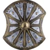 NEU Schild, rund mit Ausschnitten links und rechts, silber / gold, ca. 70 cm