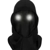 NEU Schwarze Haube mit LED-Augen