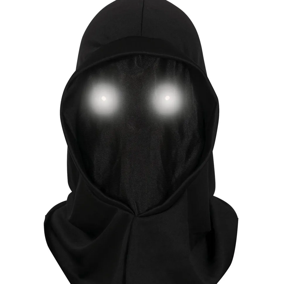 NEU Schwarze Haube mit LED-Augen