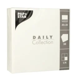 NEU Servietten Daily Collection, 32 x 32 cm, 50 Stück, Weiß