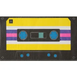NEU Servietten 90s-Party Kassette, 20 Stück, 20 x 11cm