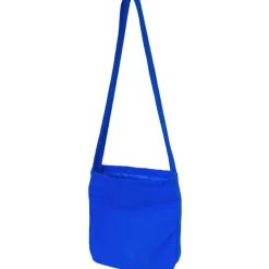 NEU Sparpack Wurfbeutel blau mit Futterstoff, 36x34cm, 71cm Träger, mit 2 Staufächern und breitem Trageriemen, 12 Stück