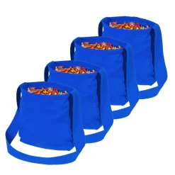 NEU Sparpack Wurfbeutel blau mit Futterstoff, 36x34cm, 71cm Träger, mit 2 Staufächern und breitem Trageriemen, 12 Stück
