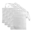 NEU Sparpack Wurfbeutel unifarben, weiß, ca. 40x40cm, 16cm Boden, 150cm Riemen, 12 Stück
