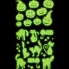 NEU Sticker/Aufkleber nachtleuchtend, Halloween-Motive Katzen & Kürbis, 21x15cm