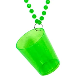 NEU St. Patricks Day Neon Grüne Schnapsglaskette für Shots