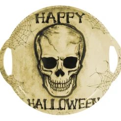 NEU Tablett Totenkopf, rund mit Henkeln, aus Kunststoff, ca. 30cm