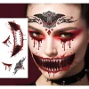 NEU Temporäres Tattoo Halloween Gothic Vampir, 30x14cm