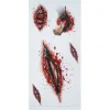 NEU Temporäres Tattoo Halloween-Wunden Schnitte und Stiche
