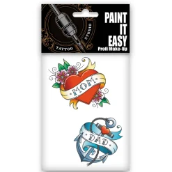 NEU Temporäres Tattoo-Motiv Reality, 10,5 x 14,8cm, Maritim Anker und Herz