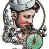 NEU Temporäres Tattoo-Motiv Reality, 10,5 x 14,8cm, Maritim Matrose