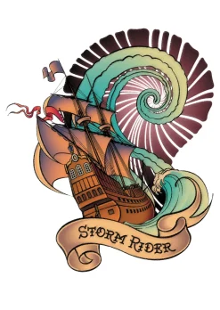 NEU Temporäres Tattoo-Motiv Reality, 10,5 x 14,8cm, Maritim Piratenschiff
