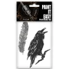 NEU Temporäres Tattoo-Motiv Reality, 10,5 x 14,8cm, Prison Rabe und Feder