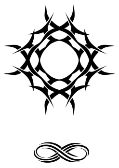 NEU Temporäres Tattoo-Motiv Reality, 10,5 x 14,8cm, Tribal Unendlichkeit