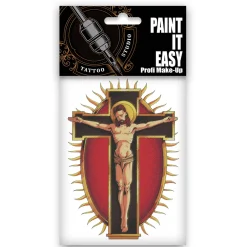 NEU Temporäres Tattoo-Motiv Reality, 10,5 x 14,8cm, Vintage Jesus am Kreuz