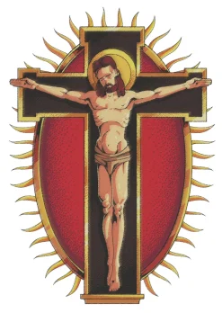 NEU Temporäres Tattoo-Motiv Reality, 10,5 x 14,8cm, Vintage Jesus am Kreuz