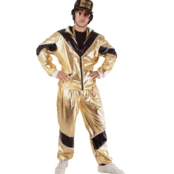 NEU Trainingsanzug Sporty Simon, Metallic Gold-Schwarz, Größe 48-50