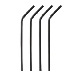 NEU Trinkhalme Pure aus Papier, biegbar, Ø 6 mm, 22 cm, 100 Stück, Schwarz