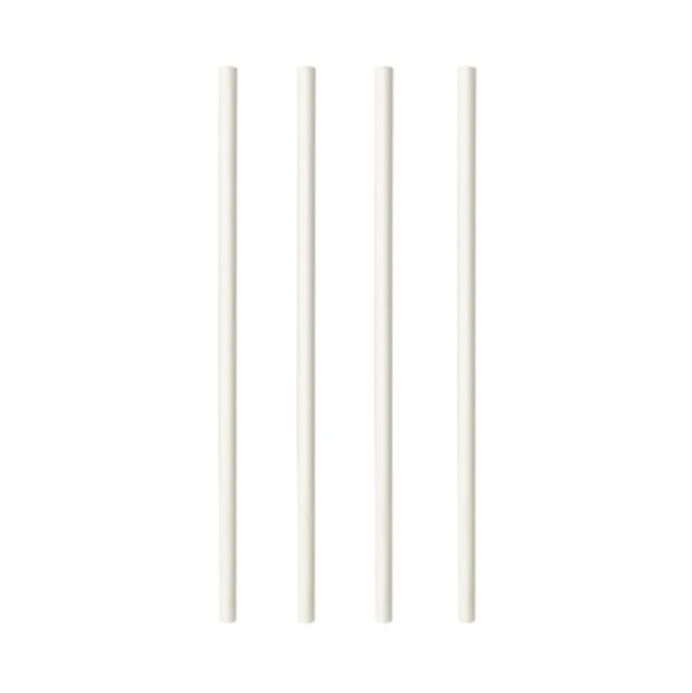 NEU Trinkhalme Pure aus Papier, Ø 8 mm, 25 cm, 100 Stück, Weiß