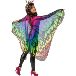 NEU Umhang / Cape Schmetterling, Regenbogen, Einheitsgröße