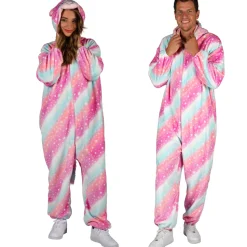 NEU Unisex-Kostüm Plüsch-Overall Einhorn, bunt, Gr. XS-S