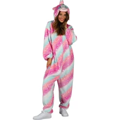NEU Unisex-Kostüm Plüsch-Overall Einhorn, bunt, Gr. XS-S