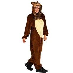 NEU Unisex-Kostüm Plüsch-Overall Affe, braun, Gr. XS-S