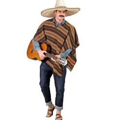 NEU Unisex-Kostüm Wild West Poncho, wendbar, Einheitsgröße