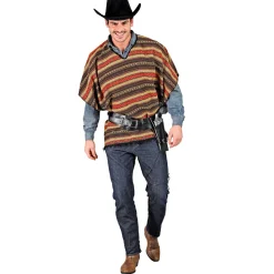 NEU Unisex-Kostüm Wild West Poncho, wendbar, Einheitsgröße