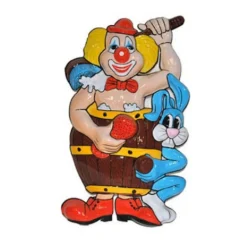 NEU Wand-Deko Clown, Tonne, 1 Stk. ca. 47cm