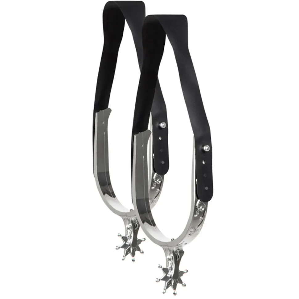 NEU Westernsporen Cowboy / Cowgirl, größenverstellbar, silber, 2 Stück