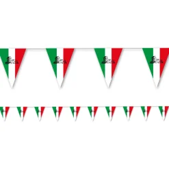 NEU Wimpelkette Italien aus Papier, 3,5m lang, 10 Flaggen, 20x30 cm