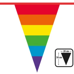 NEU Wimpelkette Regenbogen Pride, 30x20cm Wimpel, 10m