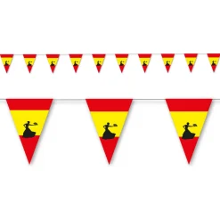 NEU Wimpelkette Spanien aus Papier, 3,5m lang, 10 Flaggen, 20x30 cm