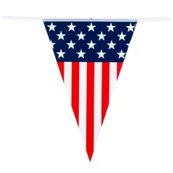 NEU Wimpelkette USA-Party, ca. 6m, aus Kunststoff
