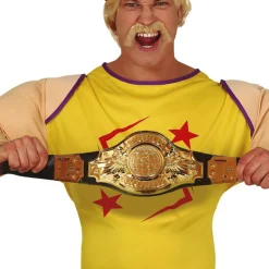 NEU Wrestling-Gürtel / Box-Champion-Gürtel, schwarz-gold, verstellbar 90-115 cm