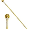 NEU Zerlegbarer Goldener Stab / Gehstock / Spazierstock für Zuhälter / Pimp-Kostüme & Co., Länge ca. 87 cm