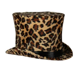 NEU Zylinder Flair Deluxe Leopard, Samtzylinder für Kopfweiten Gr. 57-58cm