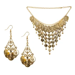 Orient-Set, Kette mit Ohrringen, gold