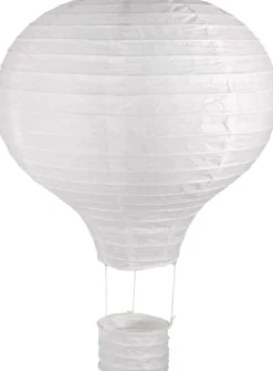 Papierlampion Heißluftballon Weiß, 40 x 30 cm, 1 Stück