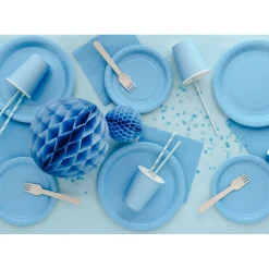 Pappbecher - Hellblau - 250ml - 6 Stück
